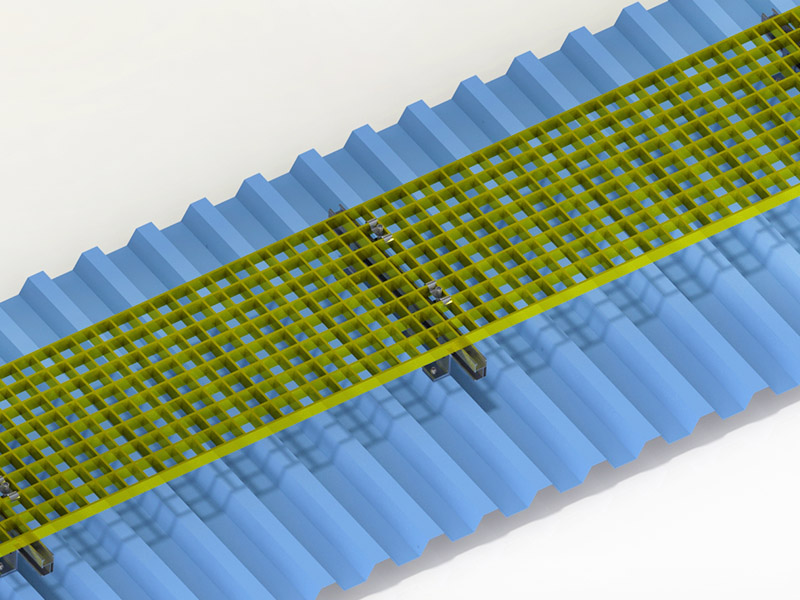 Fiberglass Grating FRP Solar Walkway