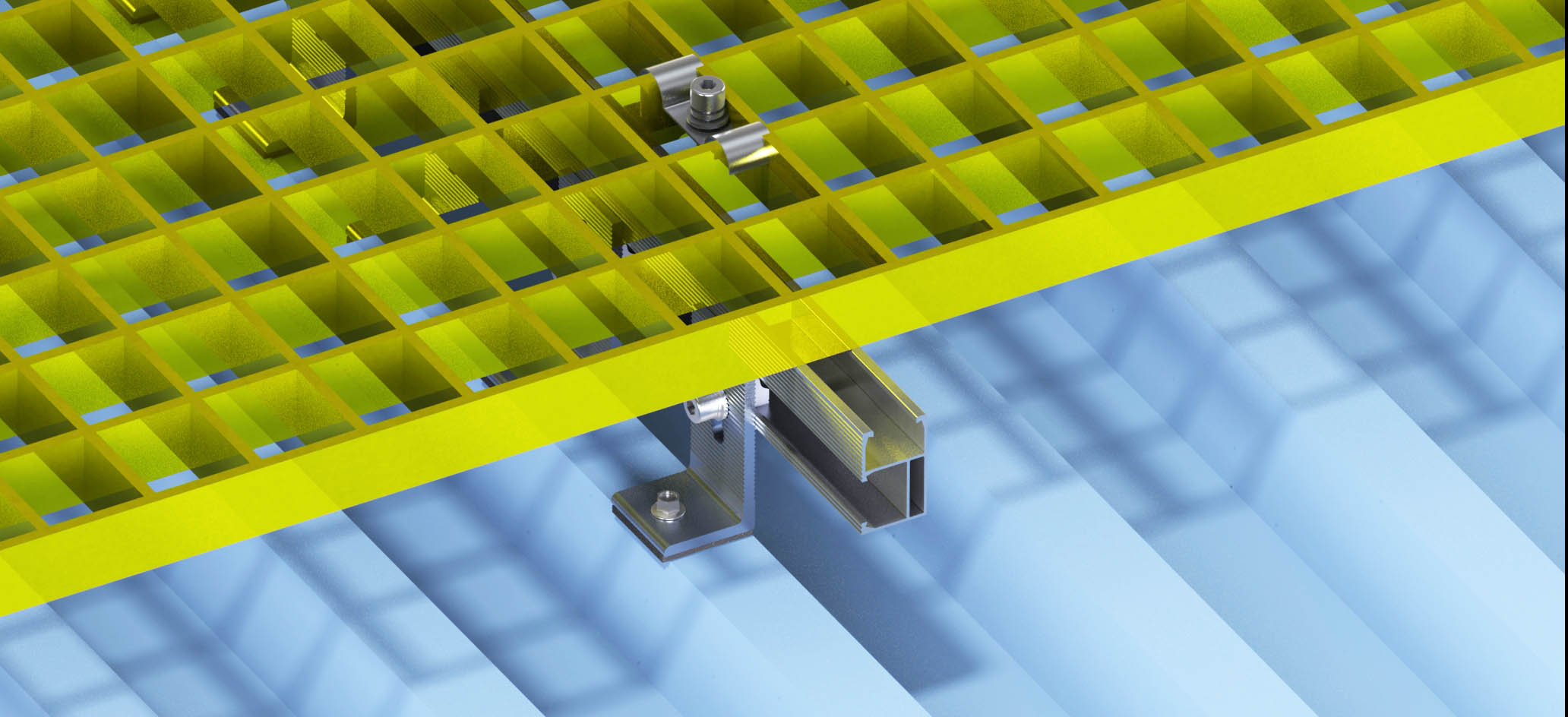Fiberglass Grating FRP Solar Walkway