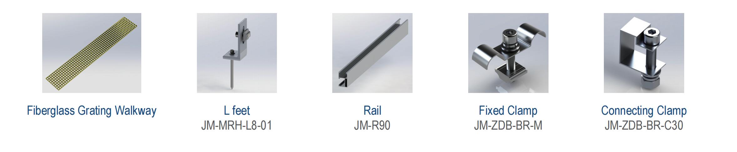 Fiberglass Grating  FRP Solar Walkway