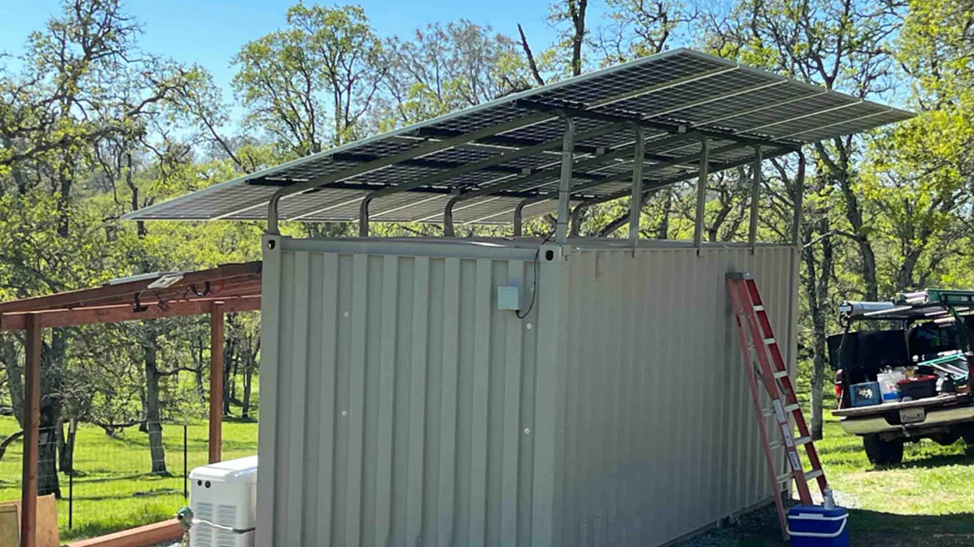 Container solar mounting system