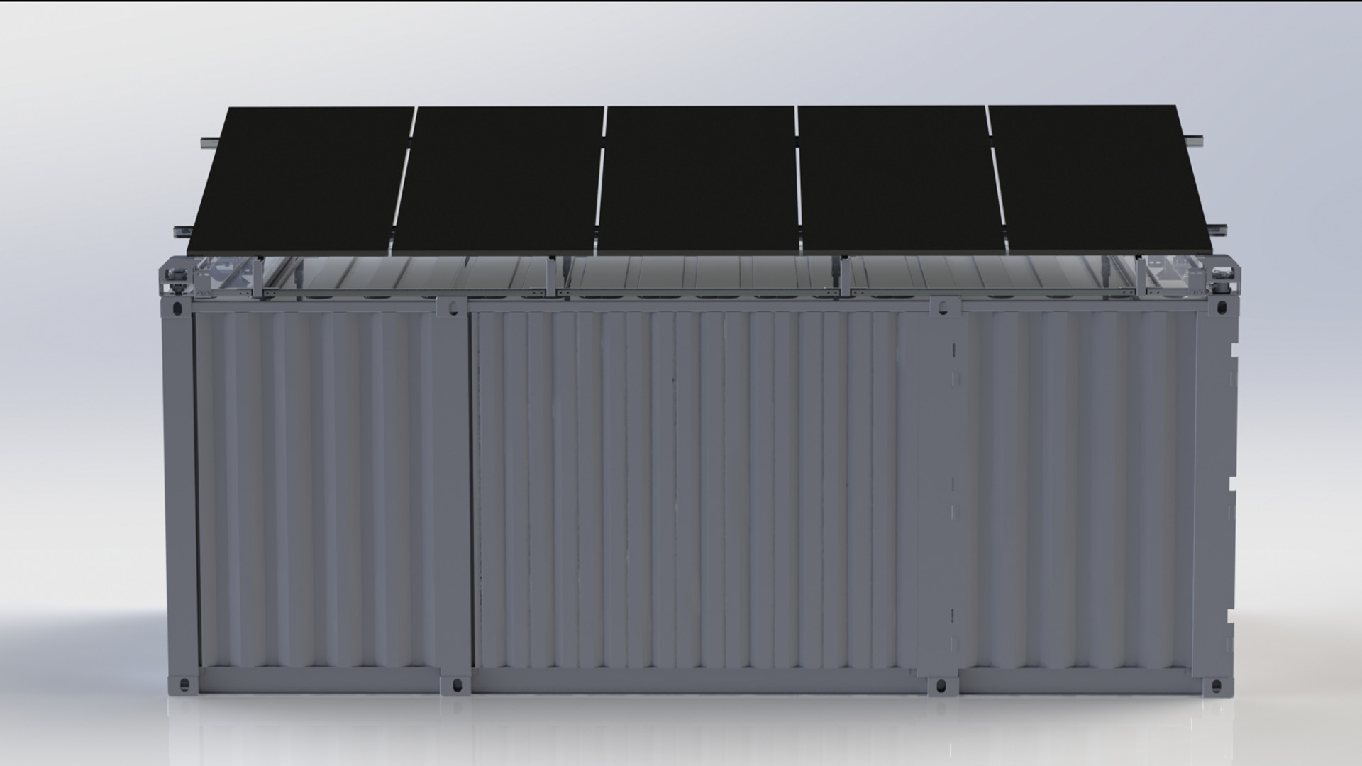 Container Rooftop Solar Installation