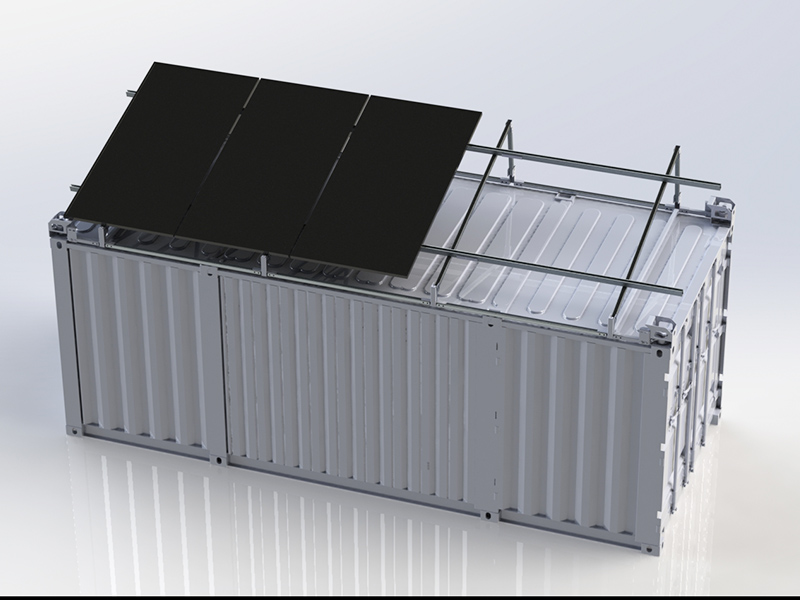 Container Roof Solar Panel Support