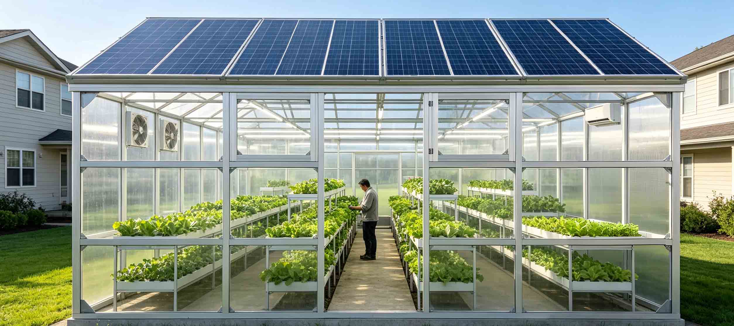 Agrivoltaic greenhouse